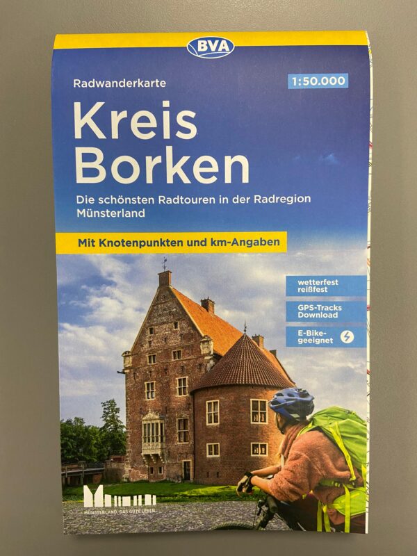 Coverseite der Radwanderkarte "Kreis Borken" des BVA.