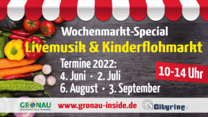 Wochenmarkt-Special: Kinderflohmarkt & Livemusik @ Neustraße, 48599 Gronau