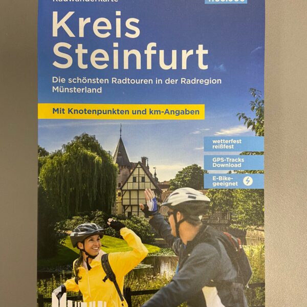 Das Cover des Radwanderkarte "Kre4is Steinfurt" des BVA.