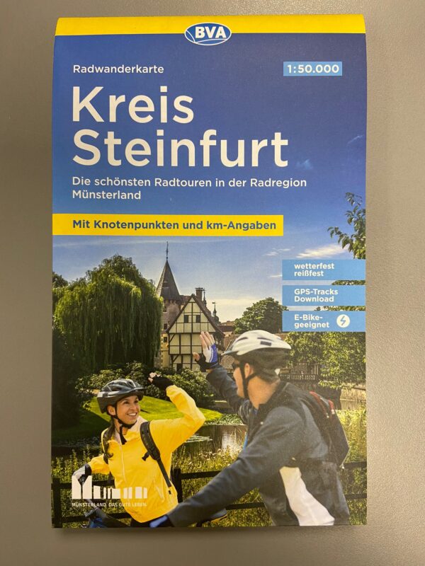 Das Cover des Radwanderkarte "Kre4is Steinfurt" des BVA.