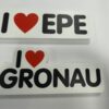 Schild "I love Gronau" oder "I love Epe"