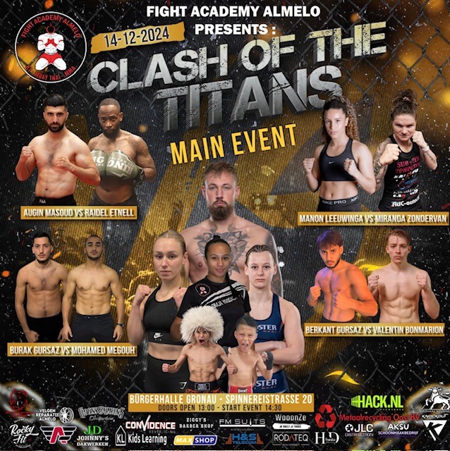 Fight Academy Almelo präsentiert - Clash of the Titans = Kickbox Event