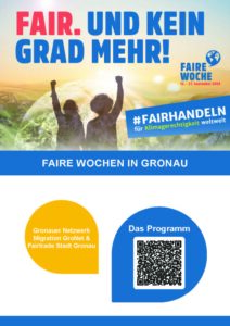 Fair. Und kein Grad mehr! Poster zur Fairen Woche vom 13.-27.9.24 #fairhandeln für Klimagerechtigkeit weltweit