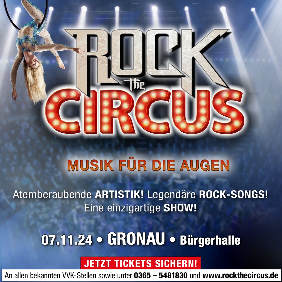 Rock the Circus am 7.11.24 in der Bürgerhalle Gronau