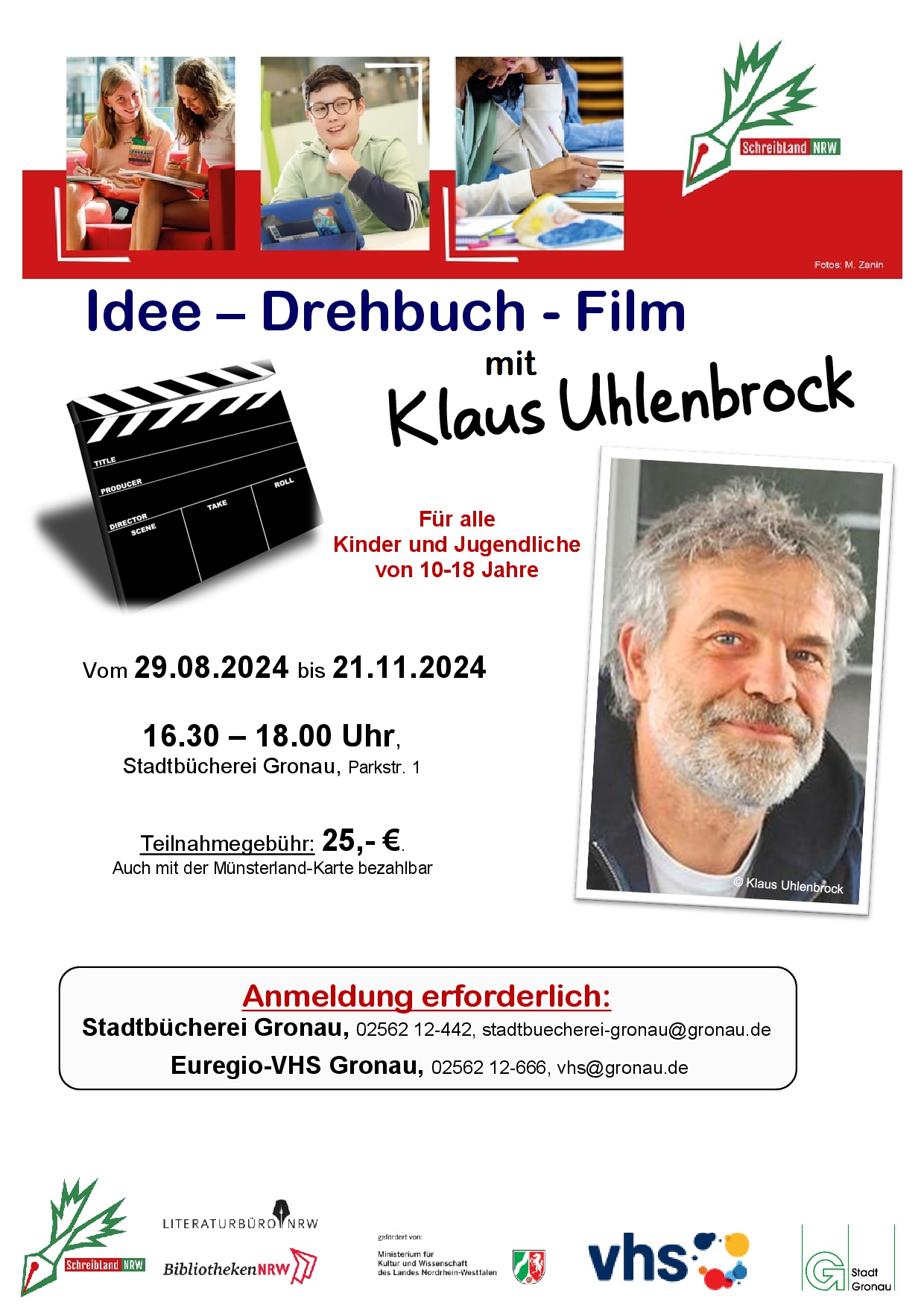 Idee-Drehbuch-Film mit Klaus Uhlenbrock. Für alle Kinder und Jugendliche von 10-18 Jahre.