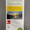 Rückseite des Radwanderflyers mit Infos zu der Touristinfo Gronau, GPX-Daten und Pättkeswegen. Dazu ein Bild des Dreiländersees.
