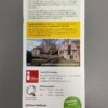Rückseite des Flyers mit einem Bild der historischen Wassermühle in Nienborg mit Infos zur Touristinfo Gronau, GPX-Daten und Pättkeswegen.