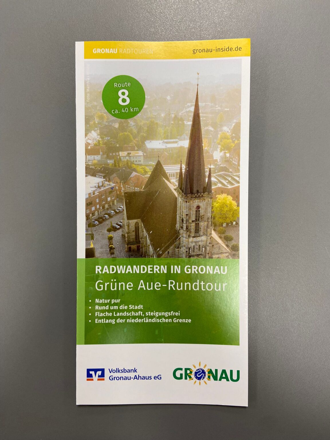 Radwanderkarte Grüne AueRundtour (Route 8) Gronau Inside