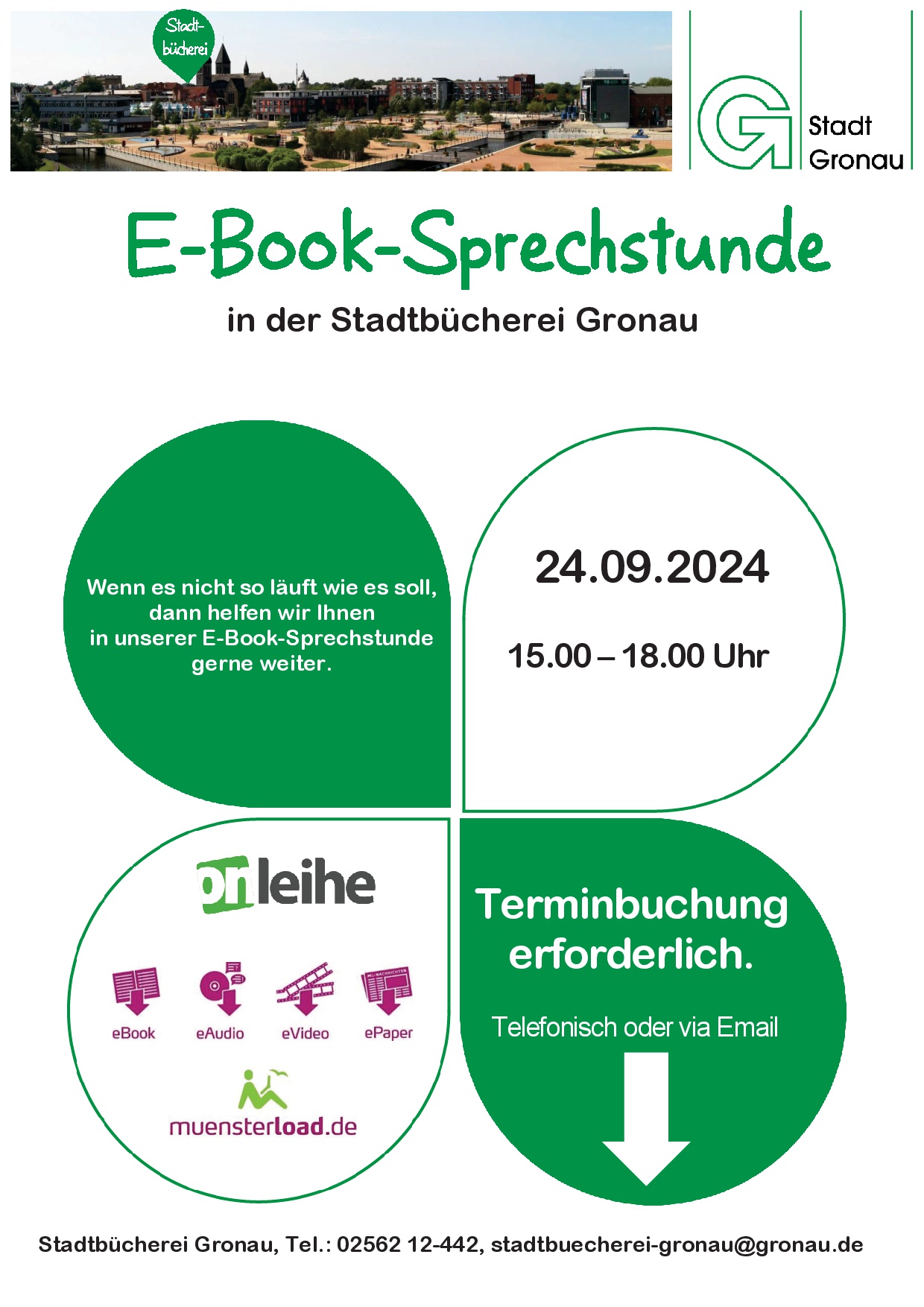 E-Book-Sprechstunde in der Stadtbücherei Gronau