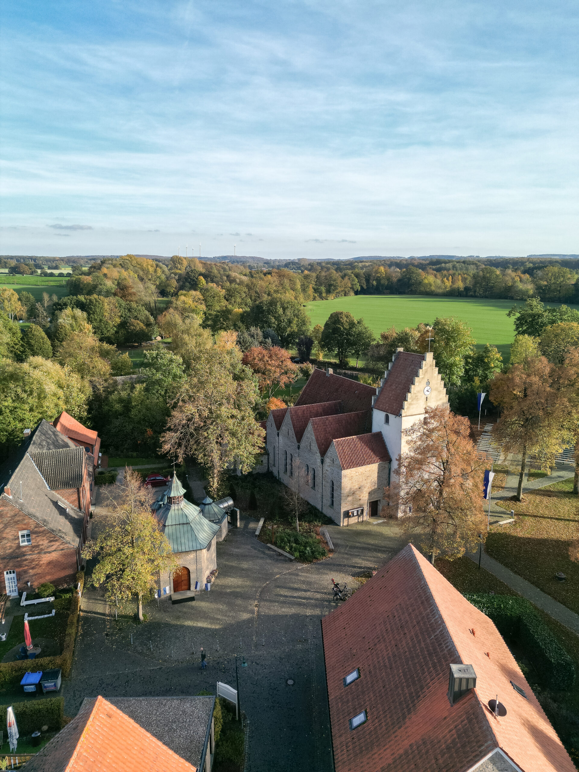 Wallfahrtsort Schöppingen-Eggerode von oben