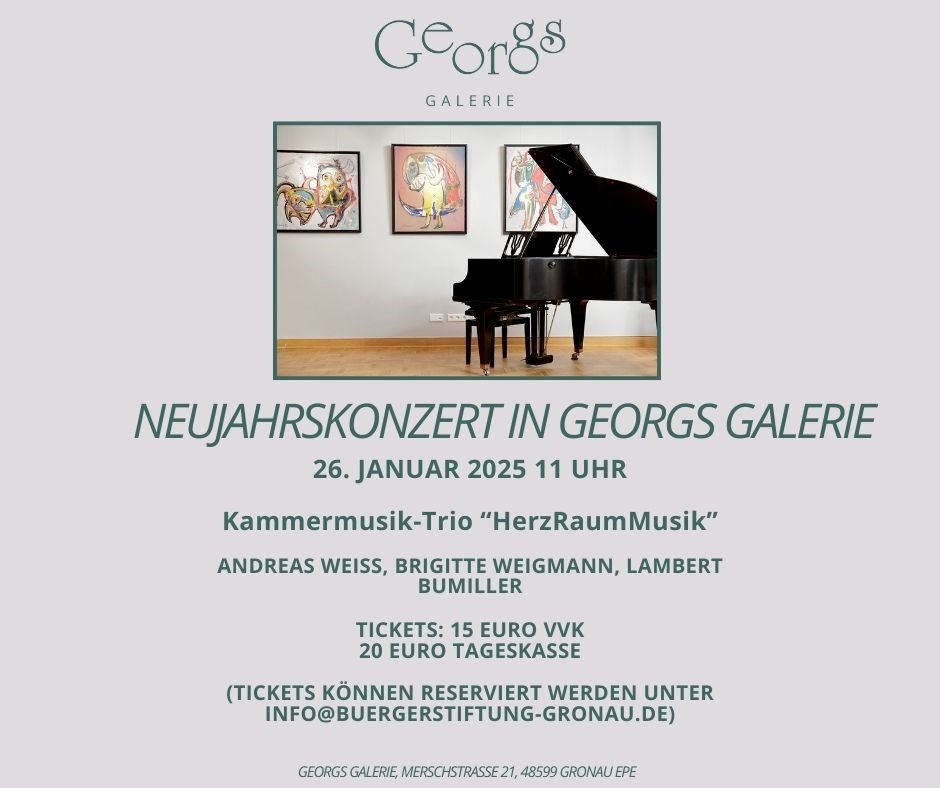 Neujahrskonzert in Georgs Galerie am 26.11.25