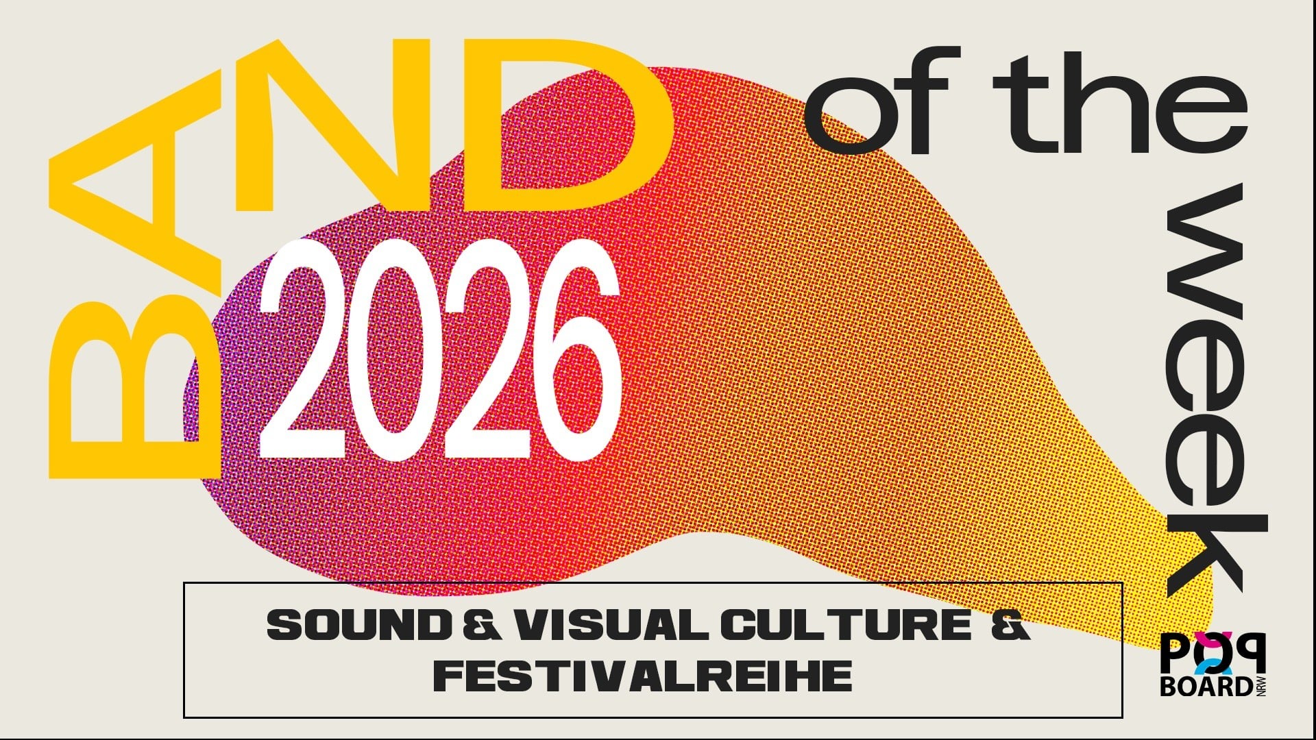 Graphic from the concert series "Band of the week"