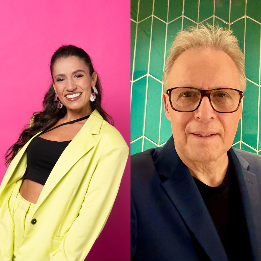 Foto van de presentatrice en zangeres Janina Ribeiro en een foto van de auteur en presentator Thomas Steinberg.