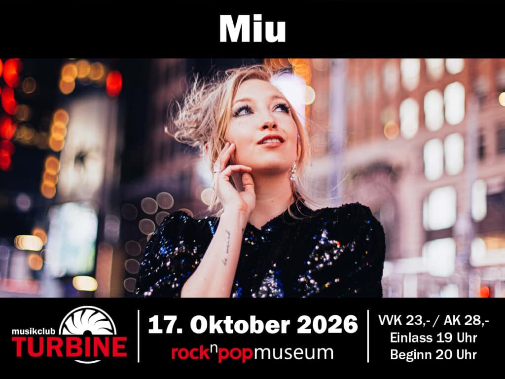 Graphic for the event with Miu on October 17, 2026